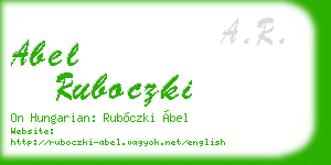 abel ruboczki business card